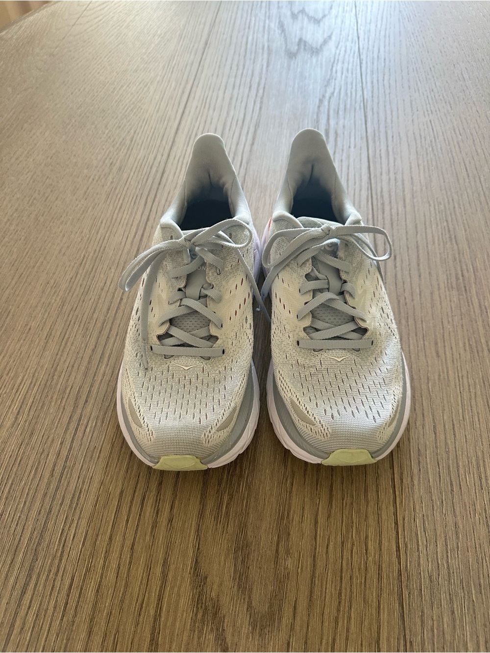 HOKA Clifton 8 Light blue Orange Running Walking Shoes Women’s Size 8
